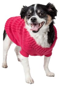 Heavy Cotton Rib-Collared Pet Sweater - X-Small