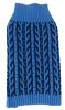 Harmonious Dual Color Weaved Heavy Cable Knitted Fashion Designer Dog Sweater - X-Small