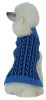 Harmonious Dual Color Weaved Heavy Cable Knitted Fashion Designer Dog Sweater - X-Small