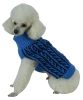 Harmonious Dual Color Weaved Heavy Cable Knitted Fashion Designer Dog Sweater - X-Small