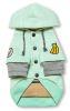 Touchdog Hampton Beach Designer Ultra Soft Sand-Blasted Cotton Pet Dog Hoodie Sweater - Green - X-Small