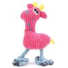 1Pcs Puppy Pet Toys for Small Dogs Fleece Resistance To Bite Dog Toy Teeth Cleaning Chew Training Toys Pet Supplies Puppy Dogs - Rose red
